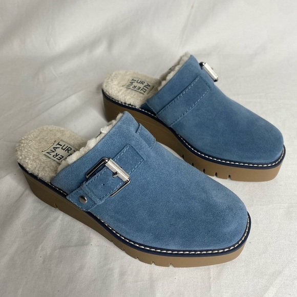 Naturalizer Women's Wayde Storm Blue Suede mules 5.5 M New - Picture 3 of 9